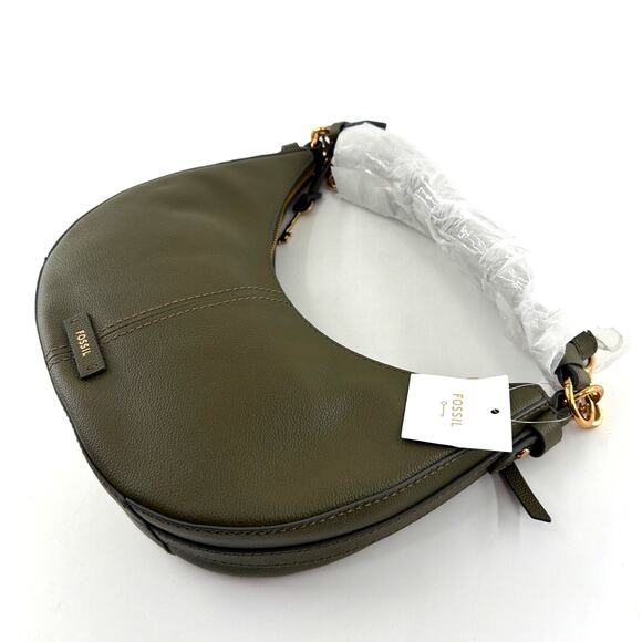 Fossil Women's Loden Green Shae Hobo Bag Size Small - Picture 9 of 12